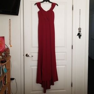 Red formal dress- off the shoulder